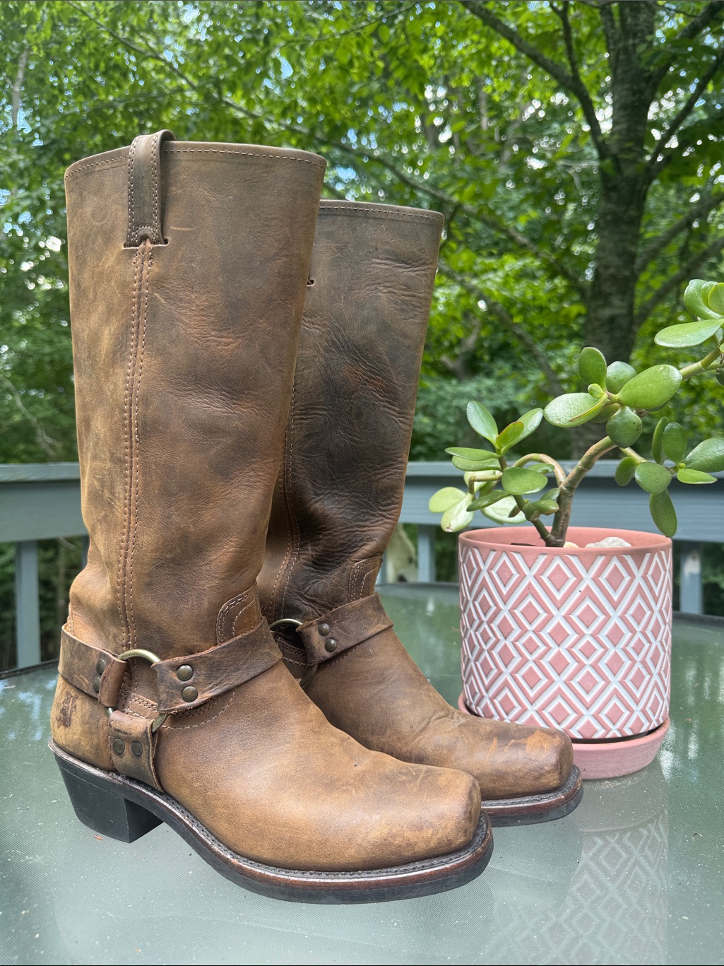 Frye Leather Harness Boots Women 9 14r